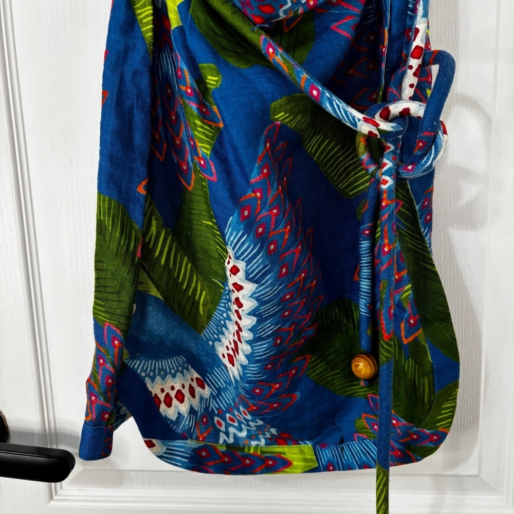 FARM Rio Blue & Green Parrot Print Mini Dress - Picture 4 of 8